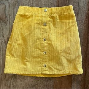 Gold/Yellow Corduroy Skirt